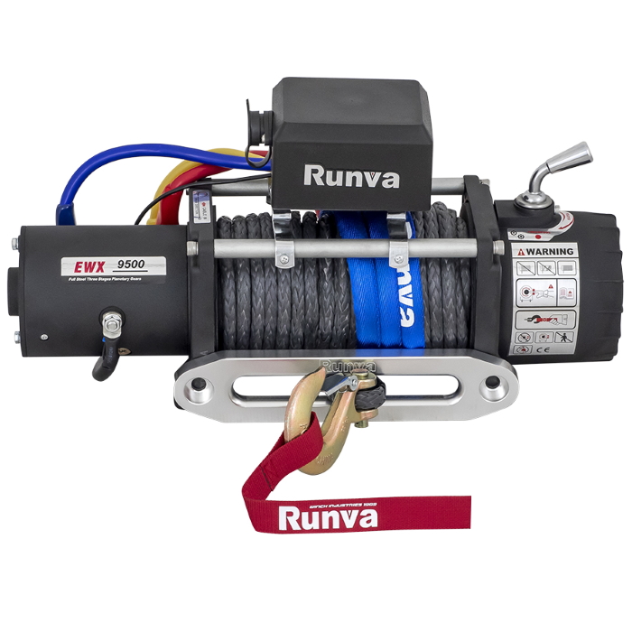 Лебедка электрическая Runva EWX9500SSR с синтетическим тросом 9500 lbs / 4309 кг 12В