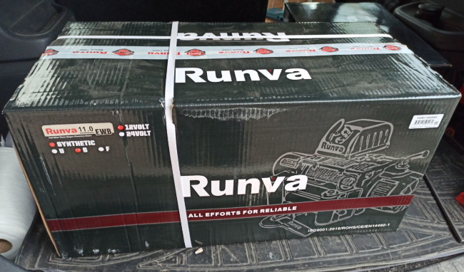 Лебедка влагозащищенная Runva EWB11000SSR с синтетическим тросом 11000 lbs / 4990 кг 12В