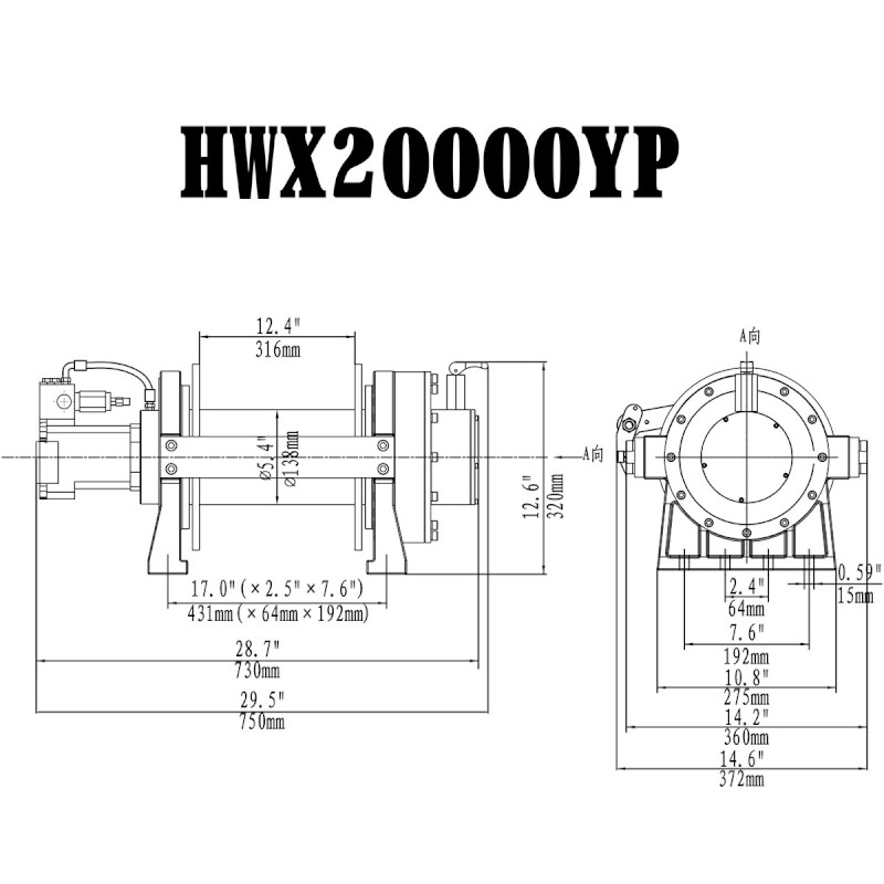   Runva HWX20000YP 20000 lbs / 9072    