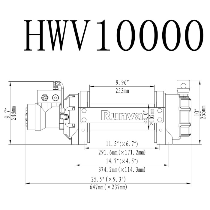   Runva HWV10000 10000 lbs / 4536   