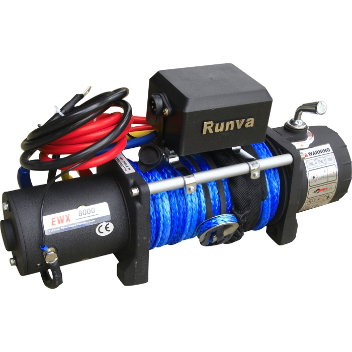Лебедка электрическая Runva EWX8000SR с синтетическим тросом 8000 lbs / 3629 кг 12В